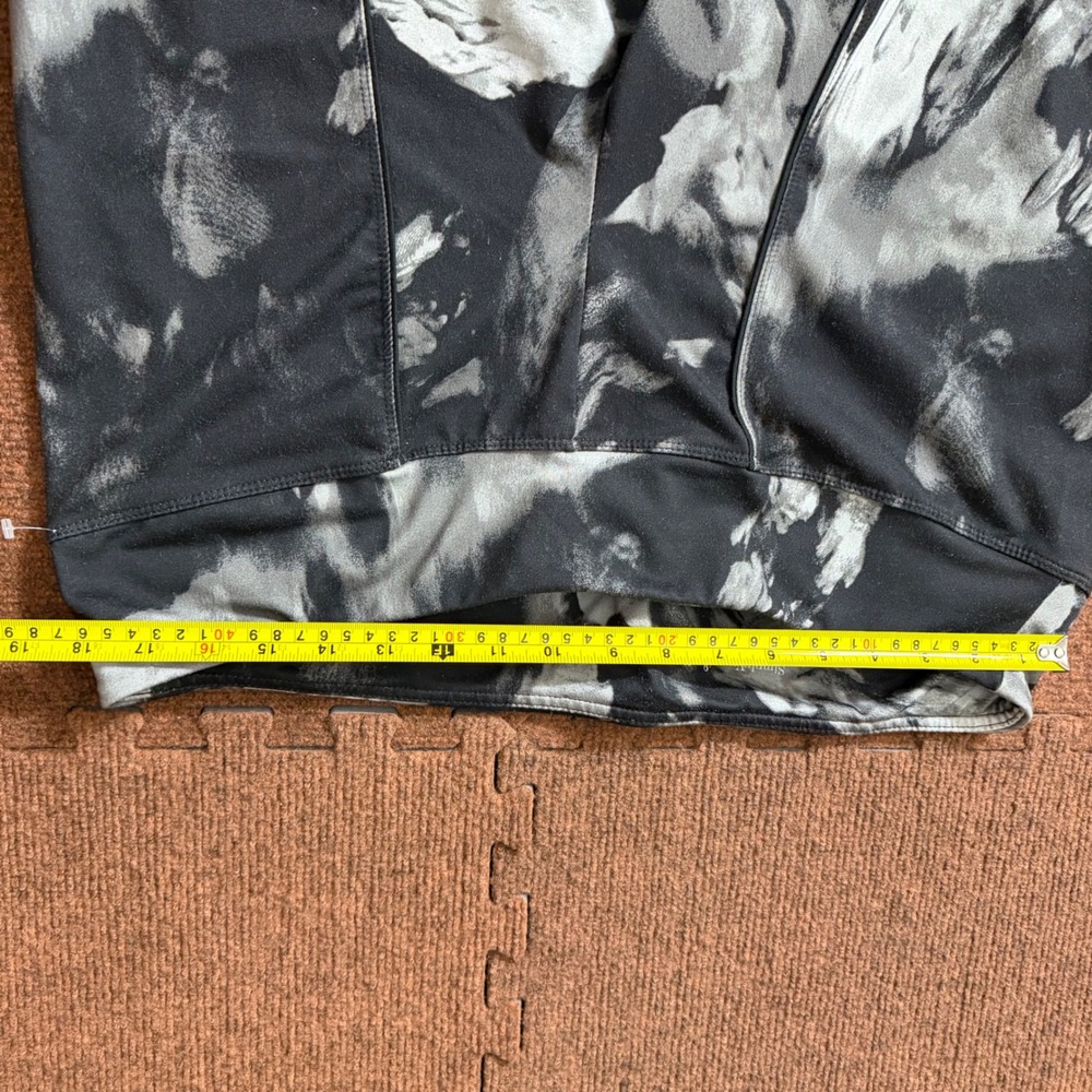 Simply Vera Vera Wang Simply Breathe Leggings XL Black gym Abstract Floral Yoga - Picture 4 of 9